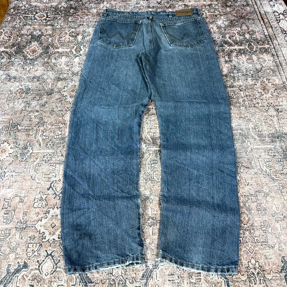 Vintage Wrangler Rugged Wear Baggy Jeans Men's 33x32 Blue Faded Workwear